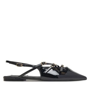 Sandały Steve Madden. Czarne sandały Steve Madden, bez wzorów, bez obcasa, na płaskiej podeszwie, bez zapięcia. Za 329,99 zł.
