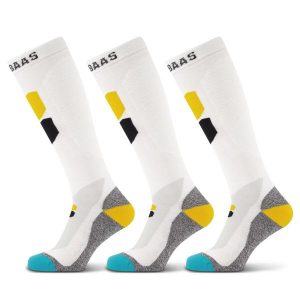 Skarpety narciarskie Poederbaas Technical Bamboo Freeride 3 pary. Białe skarpetki POEDERBAAS, bez wzorów, z elastanu. W wyprzedaży za 286,22 zł.