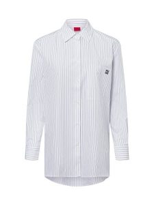 HUGO bluzka koszulowa - Koszula oversize Kobiety Bawełna biały, 36. Białe koszule Hugo, bez wzorów, z bawełny, bez kołnierzyka, bez ramiączek. Za 499,95 zł.