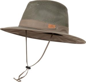 2058 Unisex kapelusz mesh Panama khaki. Zielone kapelusze 2117 OF SWEDEN, bez wzorów, z meshu. Za 106,75 zł.