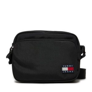 Torebka Tommy Jeans. Czerwone listonoszki Tommy Jeans, bez wzorów, z jeansu, bez dodatków. Za 529,99 zł.