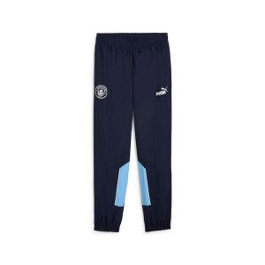 Spodnie dresowe Manchester City 2024/25. Niebieskie spodnie dresowe Puma, bez wzorów, z dresówki. W wyprzedaży za 232,00 zł.