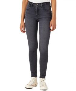 DAMSKIE SPODNIE WRANGLER HIGH SKINNY HEART BREAKER 112345385. Jeansy Wrangler, bez wzorów, z jeansu. Za 209,99 zł.