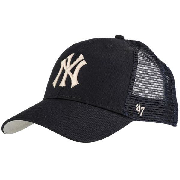 Czapka z daszkiem dla dorosłych MLB New York Yankees Branson Cap. Niebieskie czapki 47 Brand, bez wzorów, z bawełny. Za 99,99 zł.