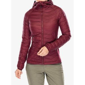 Kurtka damska Columbia Powder Pass II Hybrid Hooded Jacket. Czerwone kurtki ODLO, bez wzorów, z wełny, bez kaptura. Za 388,49 zł.