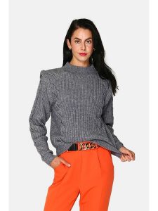 ASSUILI Sweter w kolorze szarym rozmiar: 42. Szare swetry oversize Assuili, bez wzorów, z kaszmiru, bez ramiączek. Za 125,25 zł.