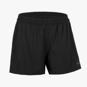 Spodenki do rugby damskie Offload R500. Czarne szorty OFFLOAD, bez wzorów, z elastanu, sportowe. Za 59,99 zł.