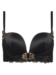 Hunkemöller Biustonosz z fiszbiną Avela 302375 Czarny. Czarne biustonosze Hunkemöller, bez wzorów, z syntetyku. Za 139,99 zł.