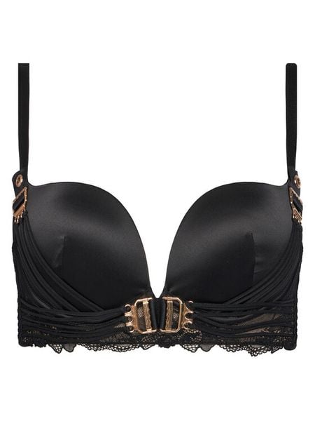 Hunkemöller Biustonosz z fiszbiną Avela 302375 Czarny. Czarne biustonosze Hunkemöller, bez wzorów, z syntetyku. Za 109,99 zł.