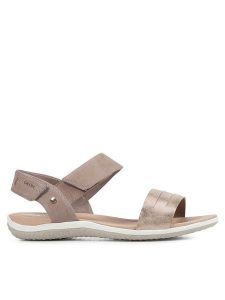 Geox Sandały D Sandal Vega D02R6F 09ACF C5004 Brązowy. Brązowe sandały Geox, bez wzorów, ze skóry, bez obcasa, na płaskiej podeszwie, bez zapięcia. Za 279,99 zł.