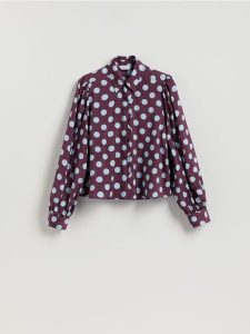 Koszula z modalem - wielobarwny. Koszule Reserved, l, bez wzorów, z tkaniny, bez kołnierzyka, bez ramiączek. Za 139,99 zł.