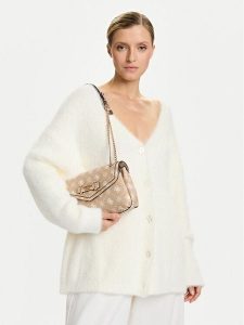 Guess Torebka Silia HWGP98 90210 Beżowy. Brązowe torebki klasyczne Guess, z aplikacjami, ze skóry, bez dodatków. Za 309,99 zł.