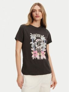 Roxy T-Shirt ERJZT05911 Szary Regular Fit. Szare t-shirty Roxy, l, bez wzorów, z bawełny, bez kołnierzyka, bez ramiączek. Za 59,99 zł.