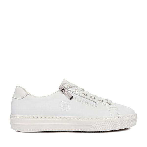 Tenisówki Rieker. Białe trampki Rieker, bez wzorów, bez zapięcia. Za 359,99 zł.