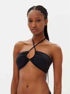 MICHAEL Michael Kors Góra od bikini MM7M327 Czarny. Czarne bikini MICHAEL Michael Kors, bez wzorów, z syntetyku. Za 279,99 zł.