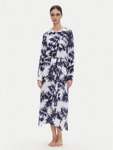 DKNY Sukienka koszulowa YI00052 Granatowy Regular Fit. Niebieskie kombinezony DKNY, m, bez wzorów, z wiskozy, bez kołnierzyka, bez ramiączek. Za 289,99 zł.