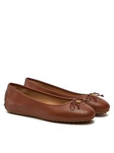 Lauren Ralph Lauren Baleriny 802942766002 Brązowy. Brązowe balerinki Lauren Ralph Lauren, bez wzorów, ze skóry, bez obcasa, bez zapięcia. Za 339,99 zł.