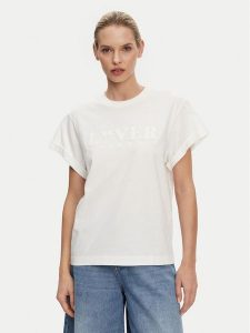 PINKO T-Shirt Torcetti 104605 A2D1 Biały Regular Fit. Białe t-shirty Pinko, s, bez wzorów, z bawełny, bez kołnierzyka, bez ramiączek. Za 229,99 zł.