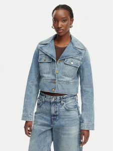 MICHAEL Michael Kors Kurtka jeansowa MS610DYLAA Niebieski Regular Fit. Niebieskie kurtki MICHAEL Michael Kors, xl, bez wzorów, z bawełny, bez kaptura. Za 572,99 zł.