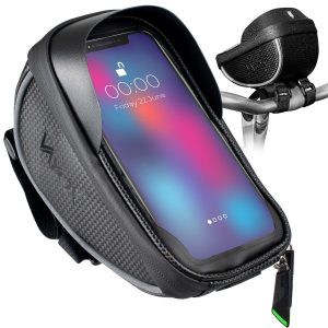 Sakwa rowerowa na kierownicę VAYOX VA0169 z etui na telefon. Czarne torebki klasyczne VAYOX, bez wzorów, bez dodatków. Za 49,00 zł.