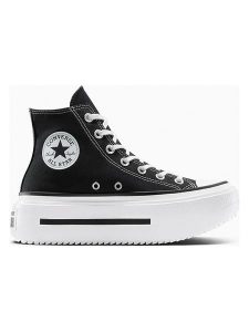 Converse Sneakersy "Chuck Taylor All Star Double Stack" w kolorze czarnym rozmiar: 41. Czarne trampki Converse, bez wzorów, za kostkę, bez zapięcia. Za 234,95 zł.