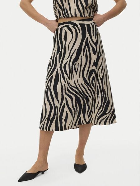 Vero Moda Spódnica midi Mymilo 10340419 Czarny Regular Fit. Czarne spódnice Vero Moda, m, bez wzorów, z wiskozy, midi. Za 179,99 zł.