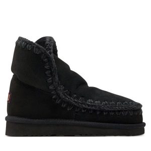 Śniegowce Mou. Czarne buty zimowe Mou, bez obcasa, bez zapięcia. Za 979,99 zł.