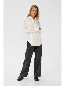 Kaffe Koszula w kolorze białym rozmiar: 38. Białe koszule Kaffe, bez wzorów, bez kołnierzyka, bez ramiączek. Za 173,99 zł.