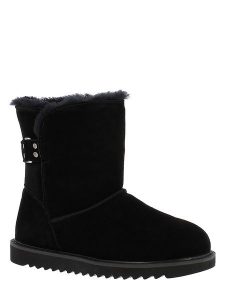 NICEBAY Skórzane botki zimowe "Blackbird" w kolorze czarnym rozmiar: 40. Czarne botki NICEBAY, na zimę, bez wzorów, z materiału, bez obcasa, bez zapięcia. Za 217,99 zł.