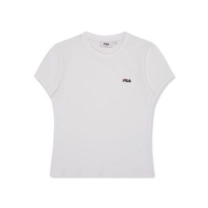 Koszulka damska Fila Trivero. Białe koszulki sportowe Fila, bez wzorów, bez ramiączek. Za 140,54 zł.