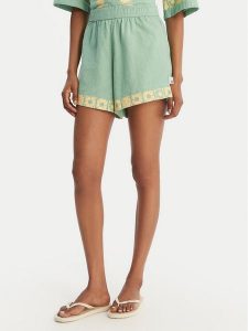 Quiksilver Szorty materiałowe Bahamas EQWNS03090 Zielony Regular Fit. Zielone szorty Quiksilver, bez wzorów, z bawełny. Za 249,99 zł.