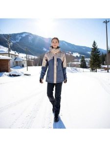 Alpine Pro Kurtka narciarska "Deara 2" w kolorze beżowo-niebieskim rozmiar: XXL. Brązowe kurtki sportowe Alpine Pro, m, bez wzorów, bez kaptura, narciarskie. Za 573,71 zł.