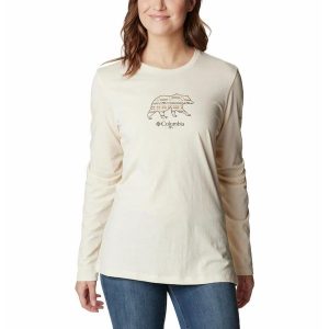 Koszulka z długiem rękawem Damska Columbia Hidden Haven LS Tee Longsleeve. Brązowe bluzki Columbia, m, bez wzorów, sportowe, bez kołnierzyka, bez ramiączek. Za 121,99 zł.