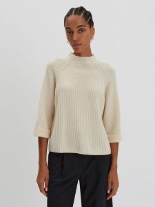 Someday Sweter w kolorze beżowym rozmiar: 38. Brązowe swetry oversize someday., bez wzorów, z wełny, bez ramiączek. Za 217,99 zł.
