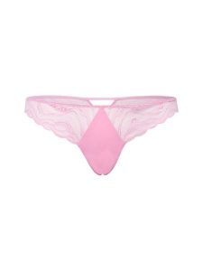 Calvin Klein Stringi koronkowe Kobiety Sztuczne włókno różowy, S. Czerwone stringi Calvin Klein, bez wzorów, z koronki. Za 59,95 zł.