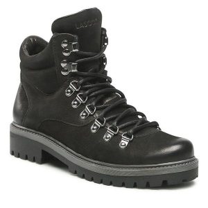 Trapery Lasocki. Czarne buty zimowe Lasocki, bez obcasa, bez zapięcia. Za 269,99 zł.