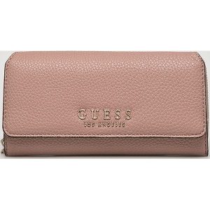 Guess Jeans - Portfel. Różowe portfele marki Guess Jeans, z jeansu. W wyprzedaży za 219,90 zł.