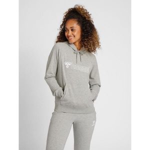 Damska bluza z kapturem Hummel Noni 2.0. Szare bluzy Hummel, xl, bez wzorów, z bawełny, z kapturem. Za 200,50 zł.