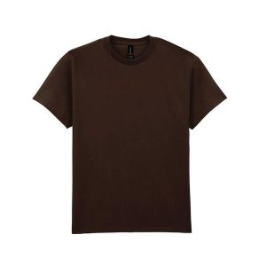 Ultra Bawełniana Koszulka Unisex Dla Dorosłych. Brązowe bluzki GILDAN, xl, bez wzorów, z bawełny, sportowe, bez kołnierzyka, bez ramiączek. Za 61,99 zł.