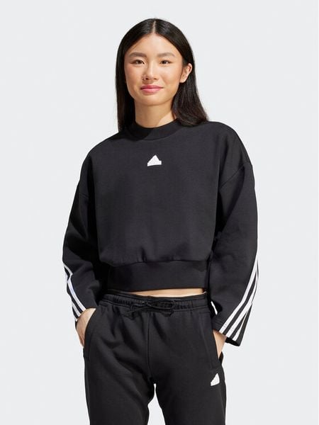 Adidas Bluza Future Icons 3-Stripes IP1549 Czarny Loose Fit. Czarne bluzy ADIDAS, xl, bez wzorów, z bawełny, bez kaptura. Za 189,99 zł.