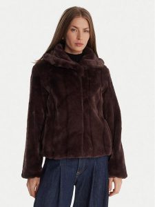 Guess Futro W0BL0N WDCH0 Brązowy Regular Fit. Brązowe płaszcze Guess, m, z aplikacjami, z futra, bez kaptura. Za 699,99 zł.