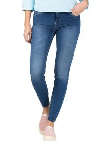 Timezone Dżinsy "Aleena" - Slim fit - w kolorze niebieskim rozmiar: W31/L32. Niebieskie jeansy Timezone, z aplikacjami. Za 153,71 zł.