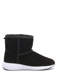 NICEBAY Skórzane botki zimowe "Boop" w kolorze czarnym rozmiar: 39. Czarne botki NICEBAY, na zimę, bez wzorów, z materiału, bez obcasa, bez zapięcia. Za 209,33 zł.