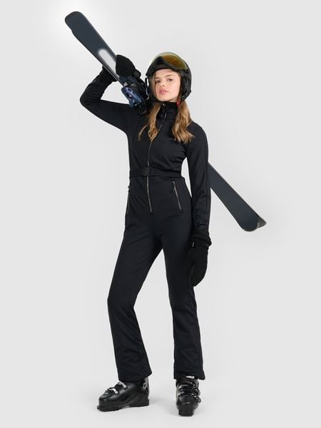 4F Kombinezon narciarski membrana 10000 damski - czarny XL. Czarne płaszcze 4f, na zimę, xl, bez wzorów, bez kaptura. Za 999,99 zł.