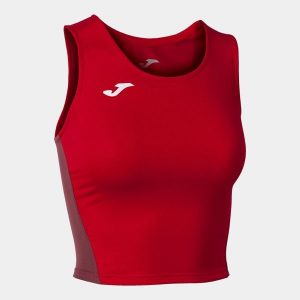 Tank top do biegania damski Joma R-Winner Crop top. Czerwone topy JOMA, xl, bez wzorów, sportowe, bez kołnierzyka, bez ramiączek. W wyprzedaży za 94,10 zł.