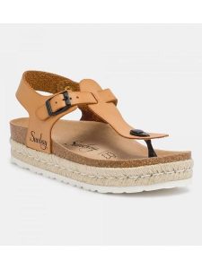 Sunbay Japonki "Yarrow" w kolorze jasnobrązowym rozmiar: 42. Brązowe klapki Sunbay, bez wzorów, z otwartym noskiem, bez obcasa. Za 121,80 zł.