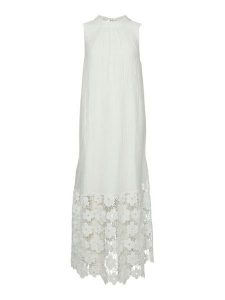 YAS Sukienka letnia Twigsy 26037703 Biały Relaxed Fit. Białe kombinezony YAS, na lato, bez wzorów, z lyocellu, bez kołnierzyka, bez ramiączek. Za 349,99 zł.