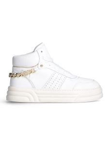 Liu Jo Skórzane sneakersy w kolorze białym rozmiar: 37. Białe trampki Liu Jo, bez wzorów, za kostkę, bez zapięcia. Za 325,03 zł.