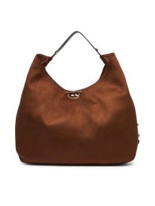 Liu Jo Torebka AF6029 T711A Brązowy ciemny. Brązowe shopper bag Liu Jo, bez wzorów, ze skóry, bez dodatków. Za 679,99 zł.