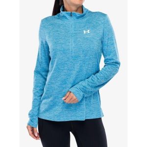 Bluza z zamkiem damska Under Armour UA Tech Twist 1/2 Zip. Niebieskie bluzy Under Armour, bez wzorów, bez kaptura. Za 172,99 zł.